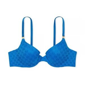 Victoria Secret VERY SEXY Icon Push-Up Demi Bra Blue Size 32DD